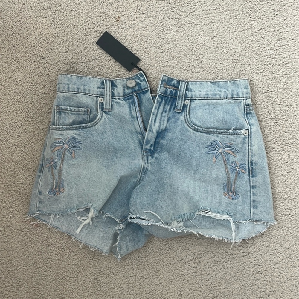 BLANKNYC Jean Shorts with Palm Trees